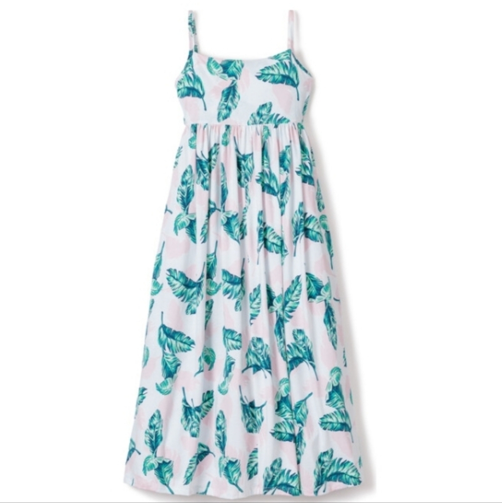 Petite Plume Pima Cotton Tropez Palms Nightgown